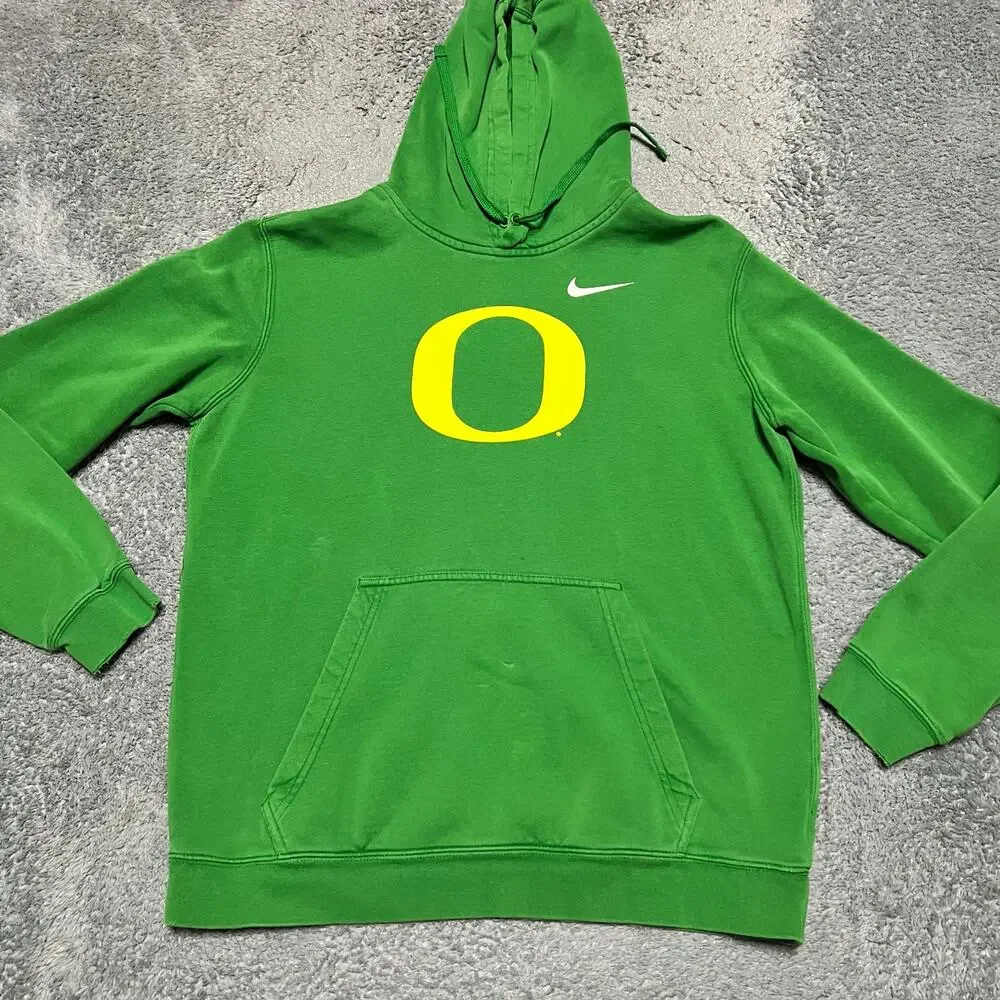 Nike Hoodie Mens Medium Green Oregon Ducks Sweatshirt Sweatshirt
